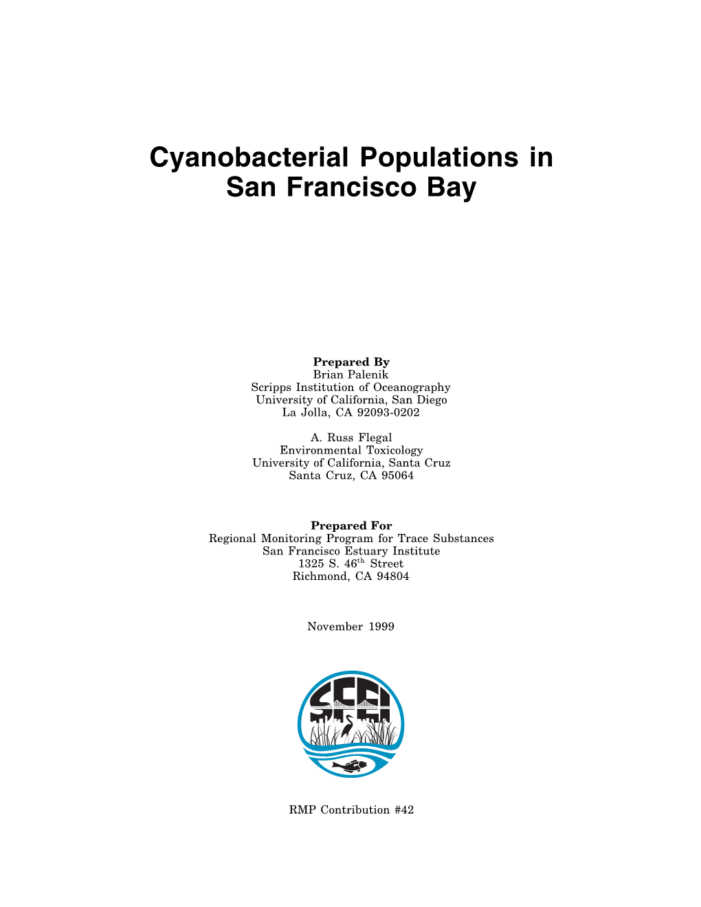 Cyanobacterial Populations in San Francisco Bay