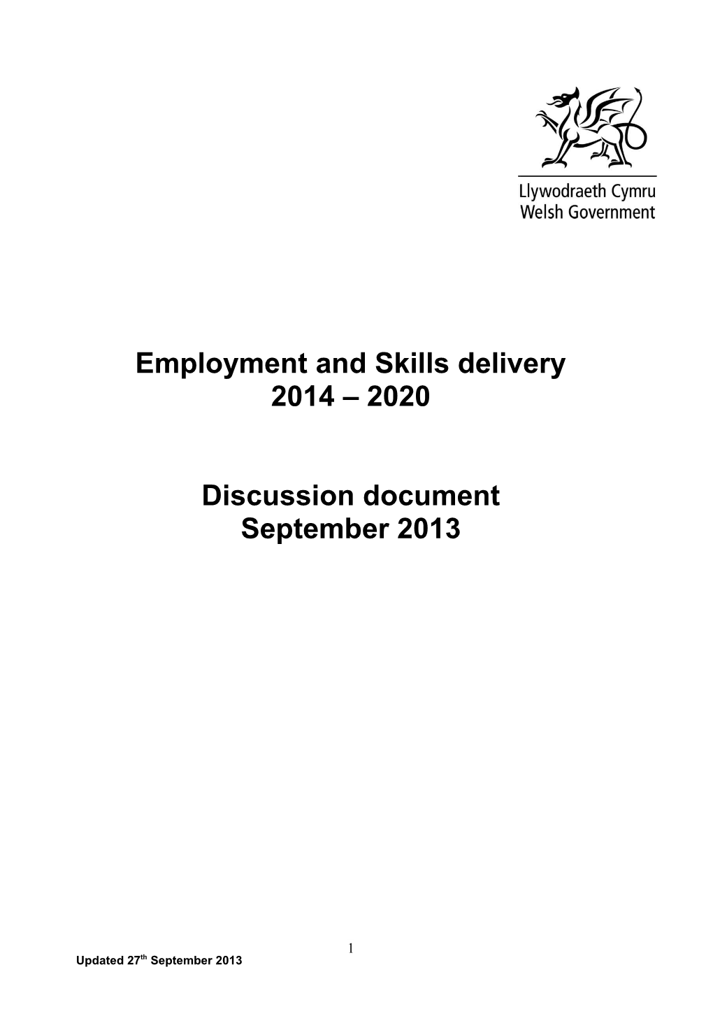 Employment and Skills Delivery Model