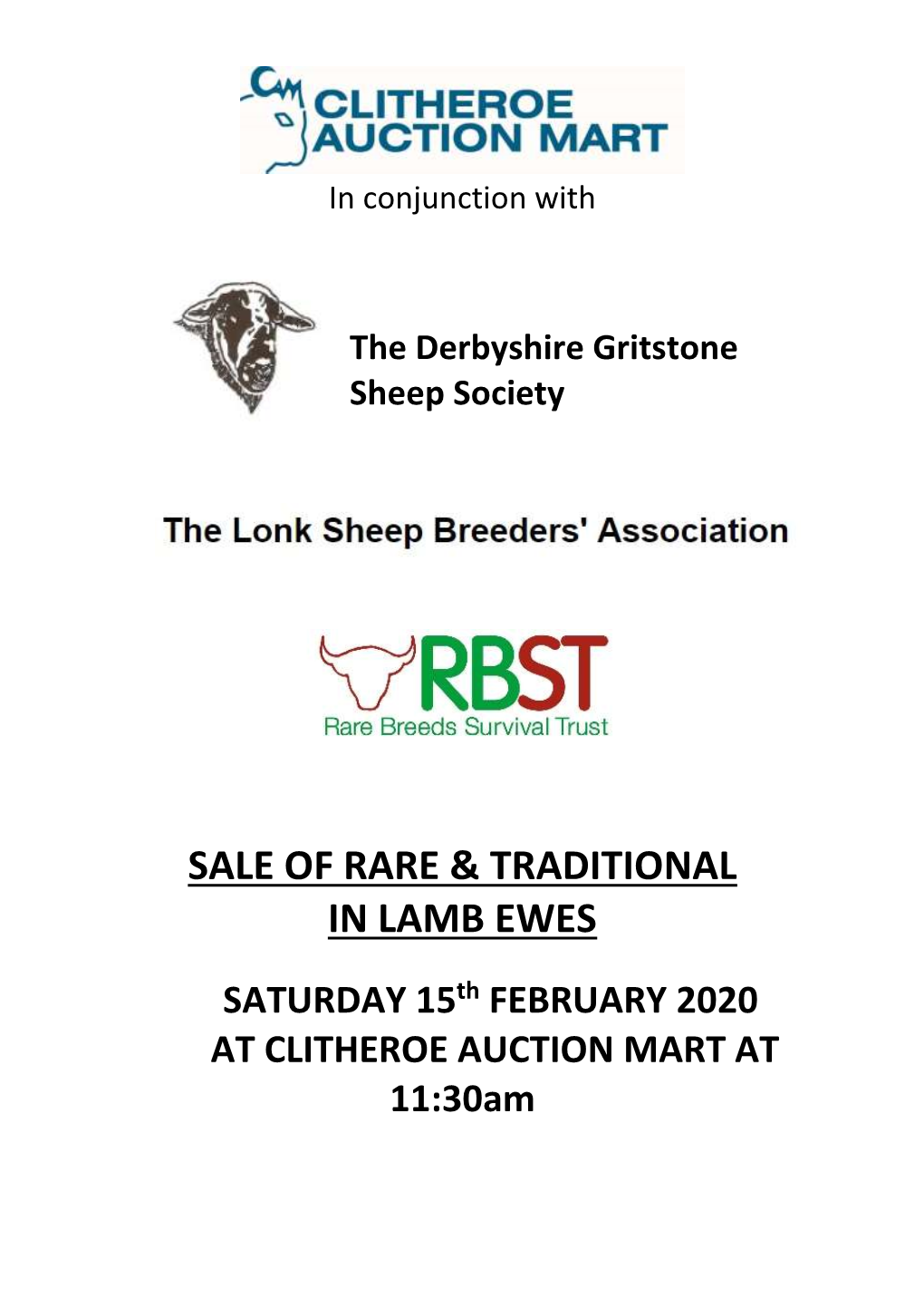 Sale of Rare & Traditional in Lamb Ewes