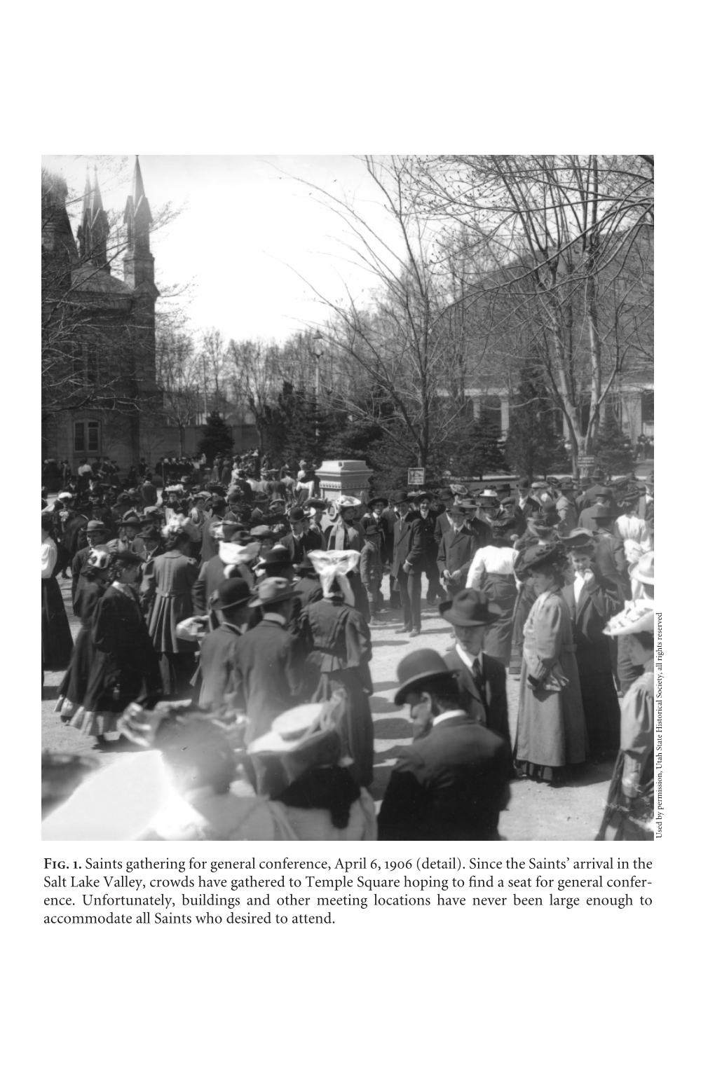 Fig. . Saints Gathering for General Conference, April