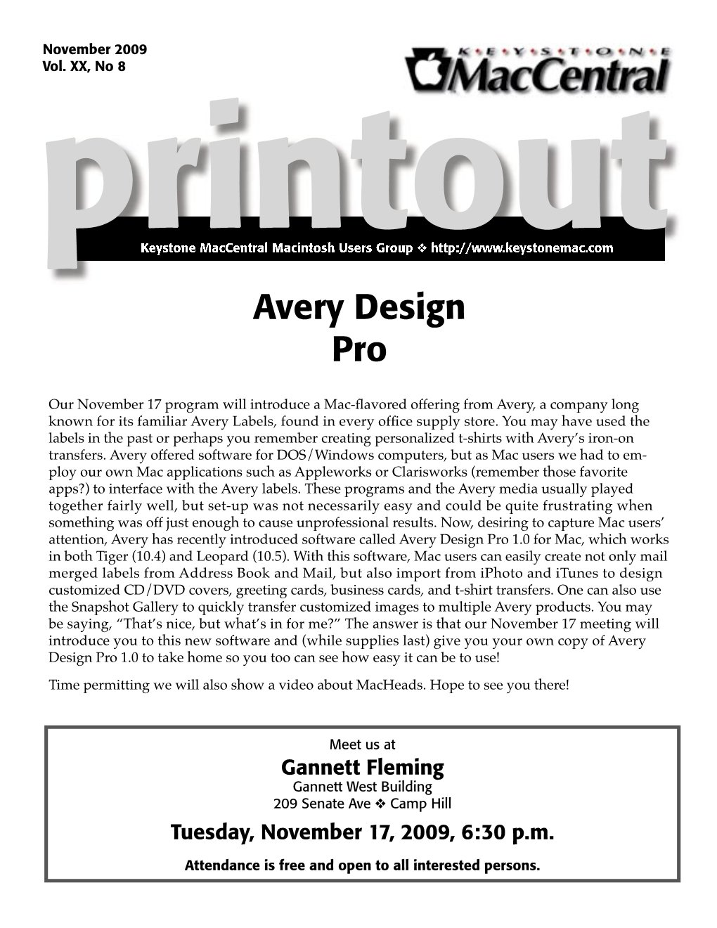 Printout November 2009