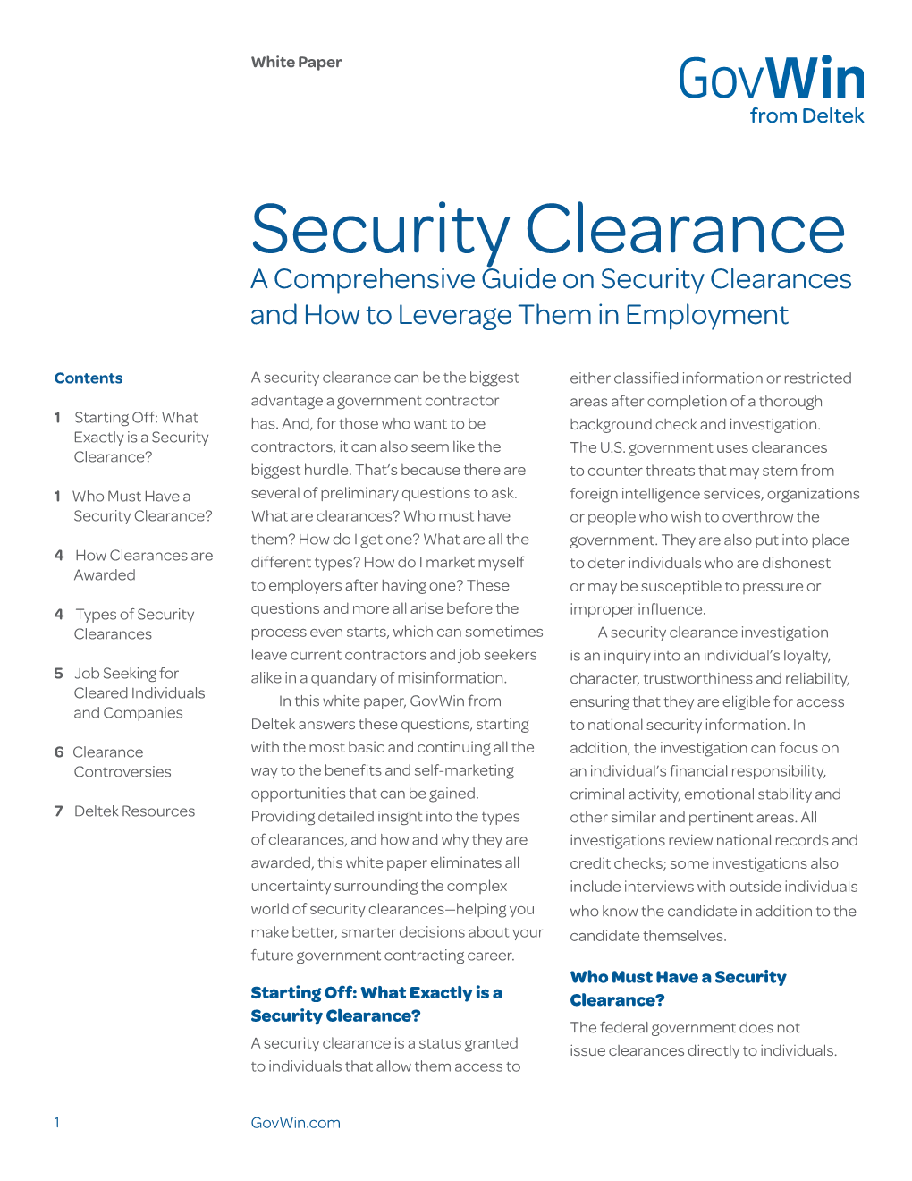 Security Clearance a Comprehensive Guide on Security Clearances and How to Leverage Them in Employment