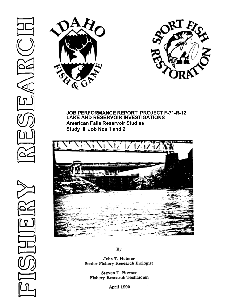 Res-Heimer1990 Lake and Reservoir Investigations American Falls