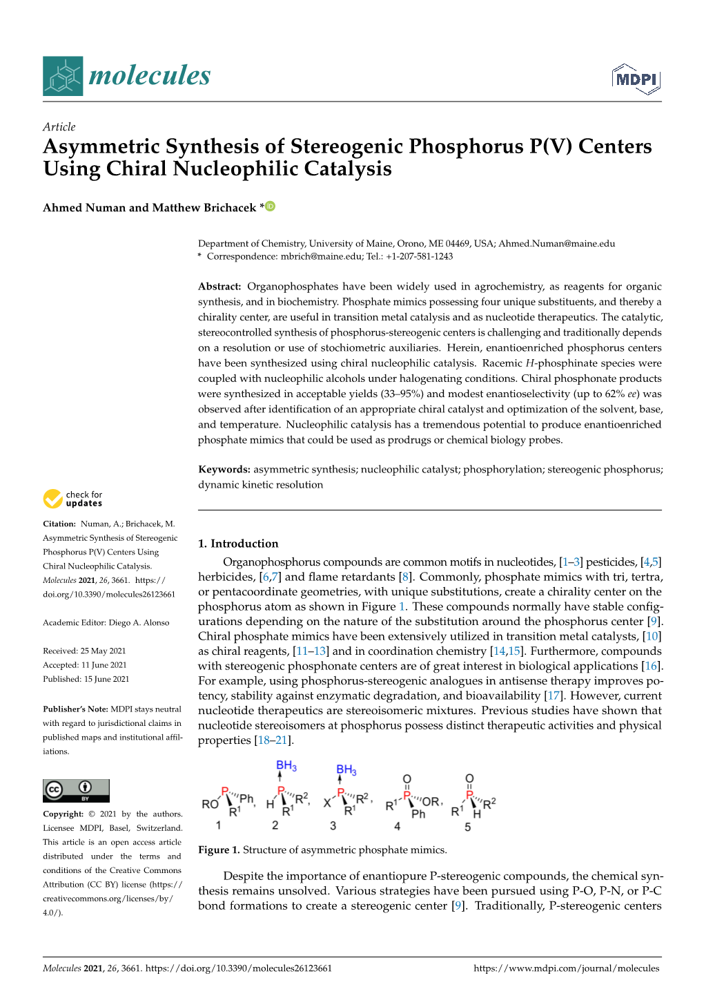 Asymmetric Synthesis of Stereogenic Phosphorus P(V) Centers Using Chiral Nucleophilic Catalysis