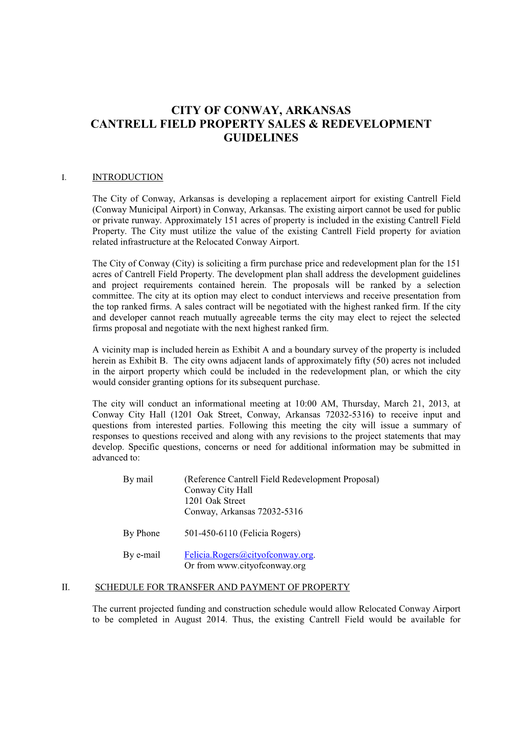 Cantrell Field Redevelopment Guidelines