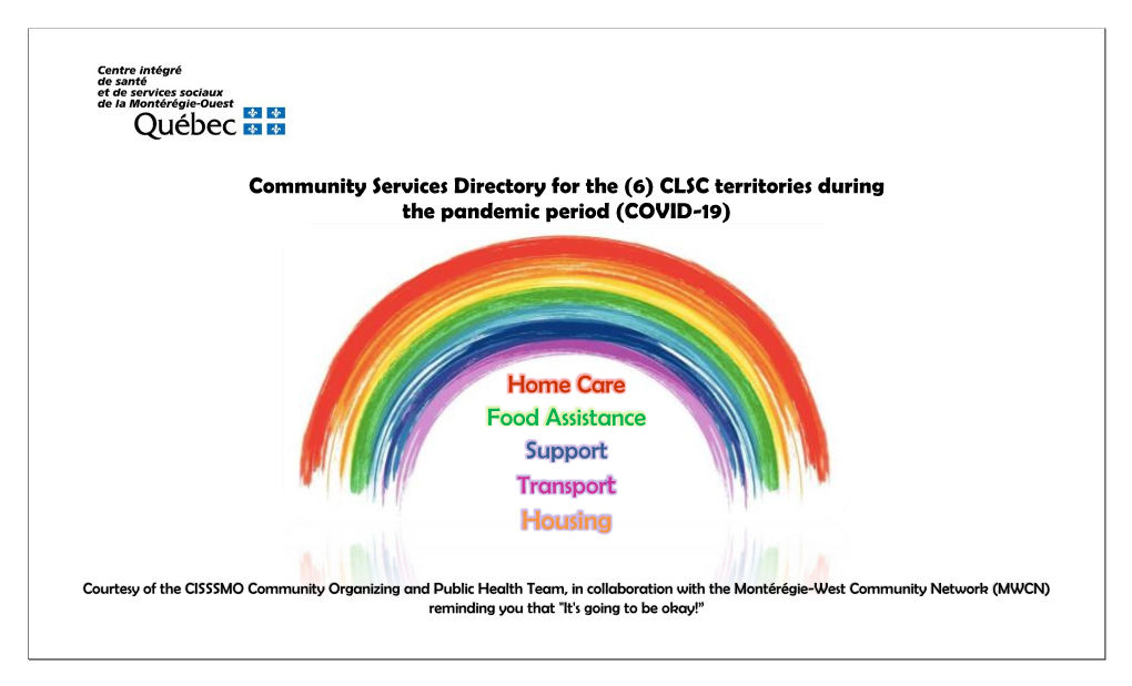 CLSC Territories During the Pandemic Period (COVID-19)