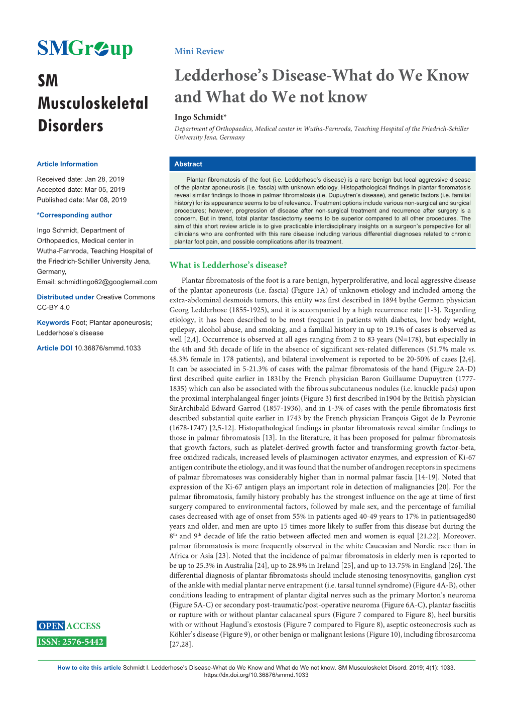 Ledderhose's Disease-What Do We Know and What Do We Not Know