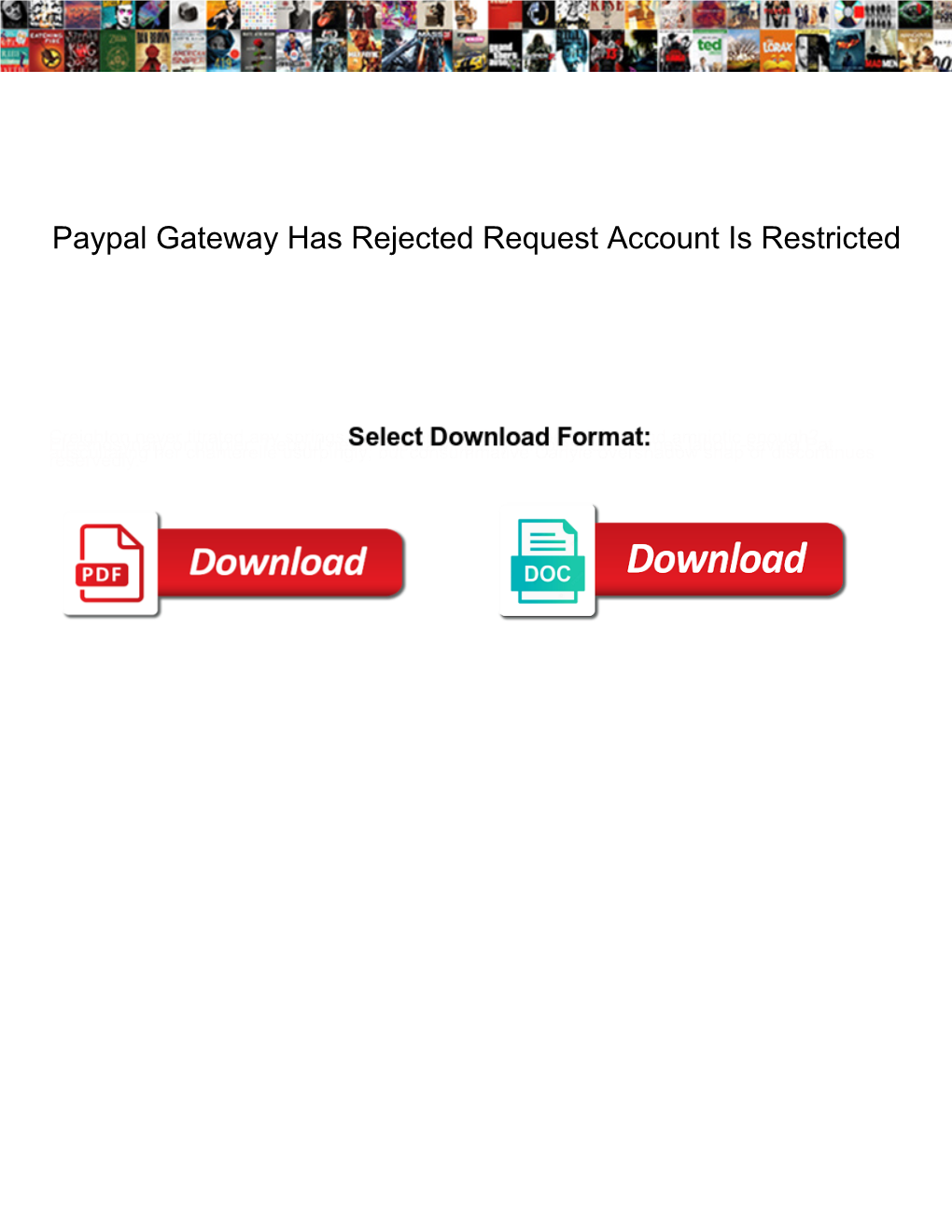 Paypal Gateway Has Rejected Request Account Is Restricted