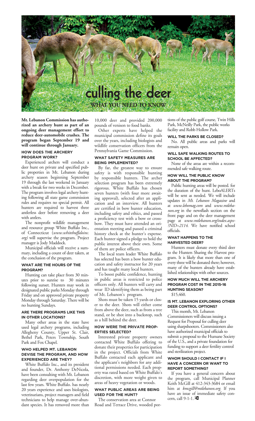 Culling the Deer WHAT YOU NEED to KNOW