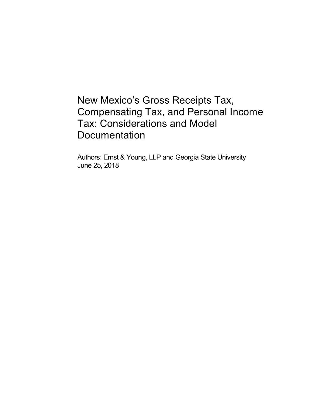New Mexico's Gross Receipts Tax