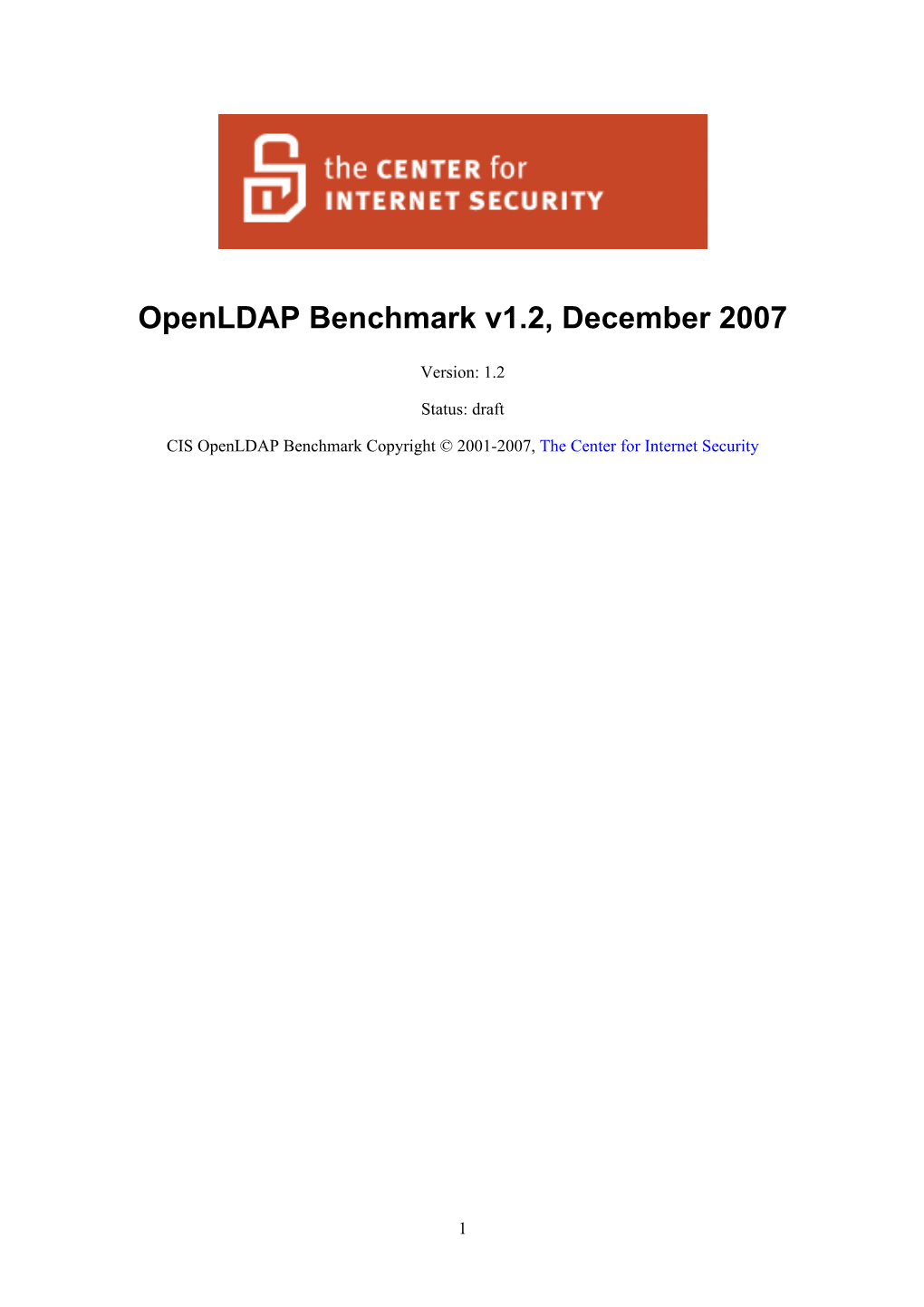 Openldap Benchmark V1.2, December 2007