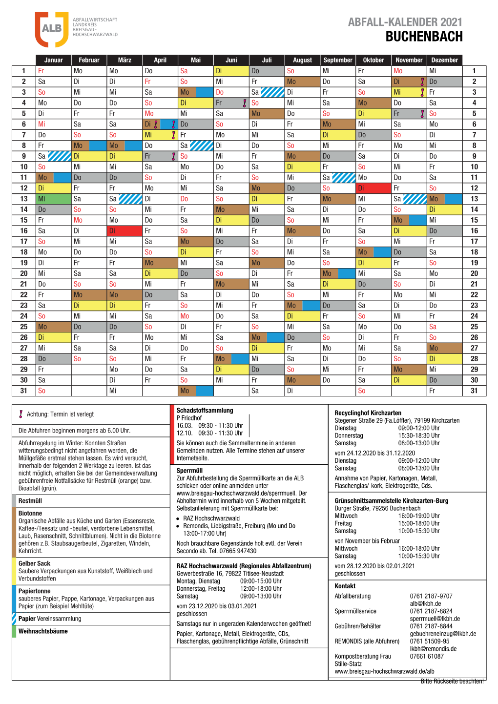 Abfallkalender 2021