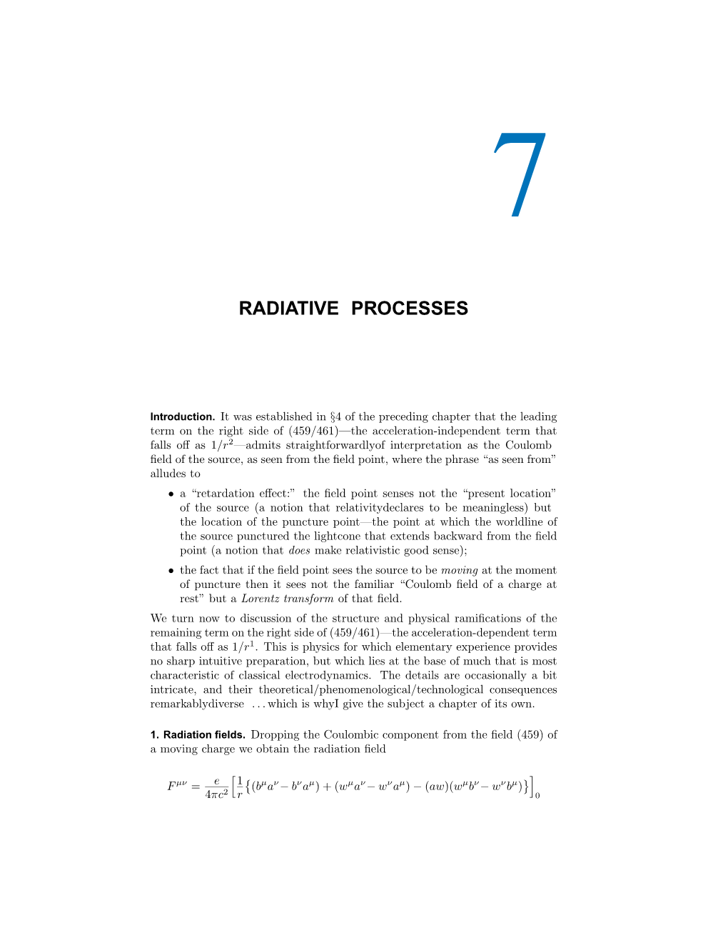 Radiative Processes