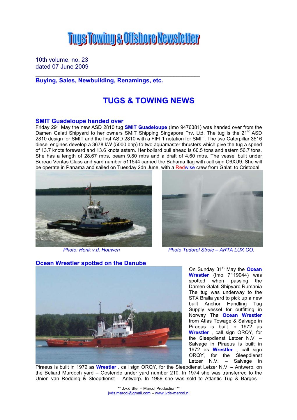 Tugs & Towing News