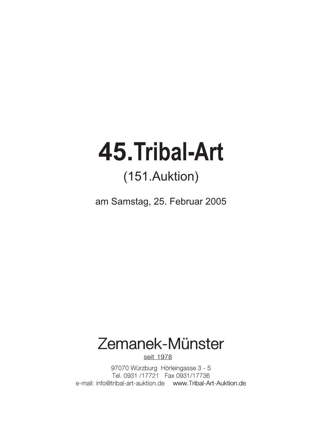 45.Tribal-Art (151.Auktion)