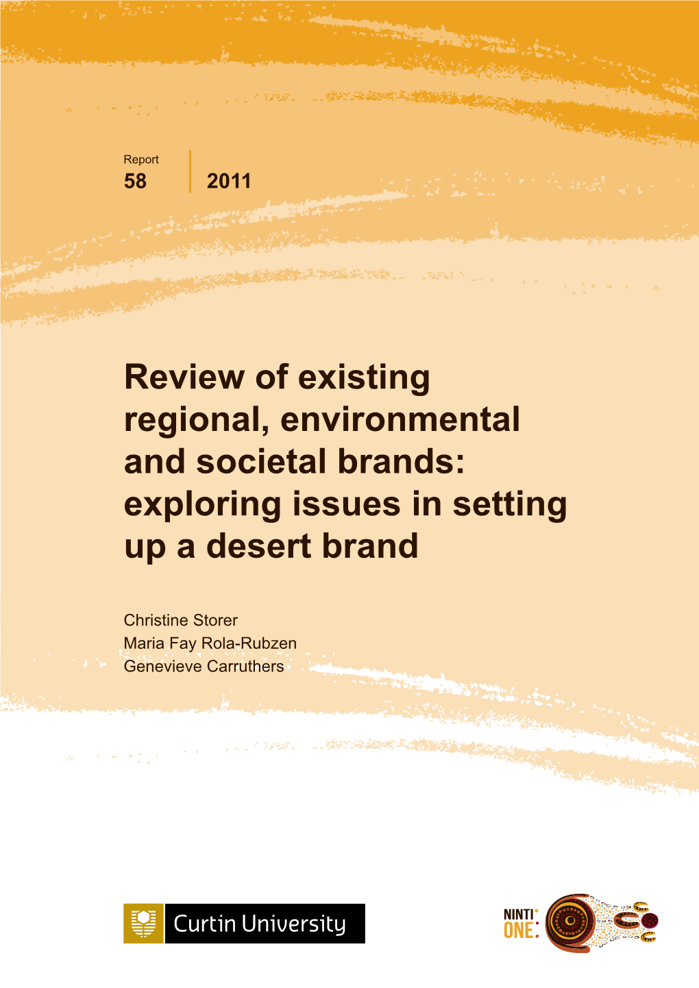Review of Existing Regional, Environmental and Societal Brands: Exploring Issues in Setting up a Desert Brand