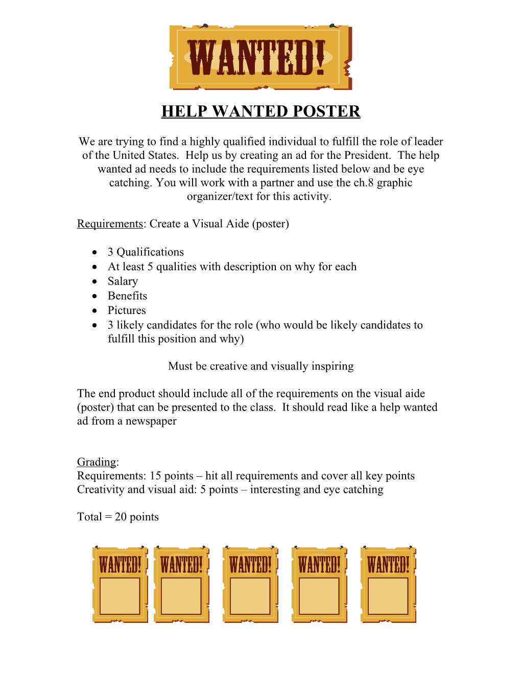 Help Wanted Poster