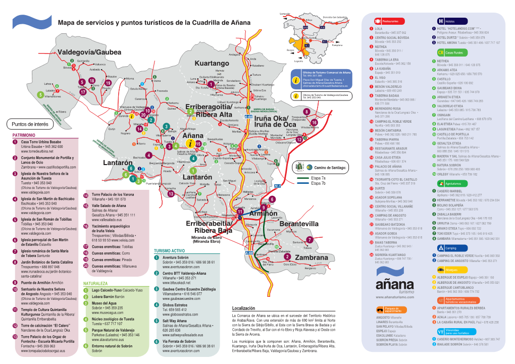 Plano De Servicios Y Puntos Turísticos De Añana