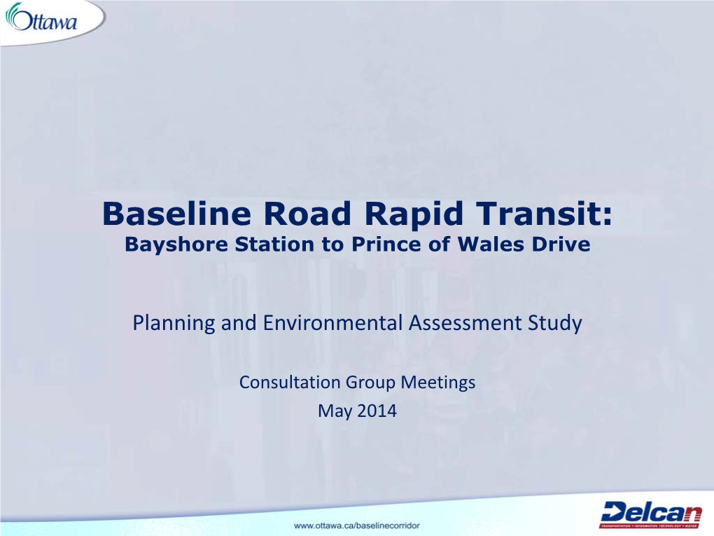Baseline Road Rapid Transit: Bayshore Station to Prince of Wales Drive