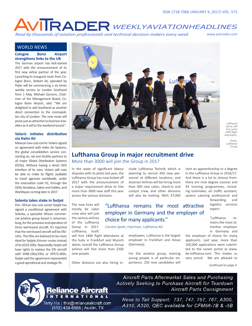 Lufthansa Group in Major Recruitment Drive All Major Global Distribution Systems More Than 3000 Will Join the Group in 2017 (Gdss)