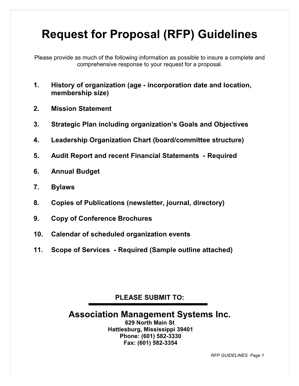 Association Information Form