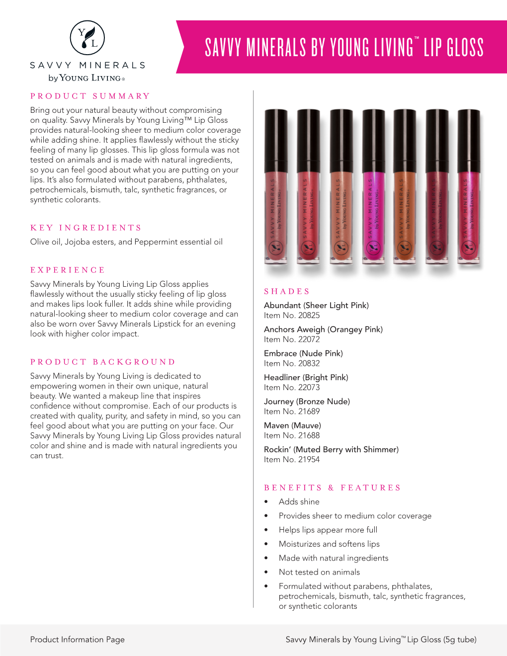 Savvy Minerals by Young Living™ Lip Gloss