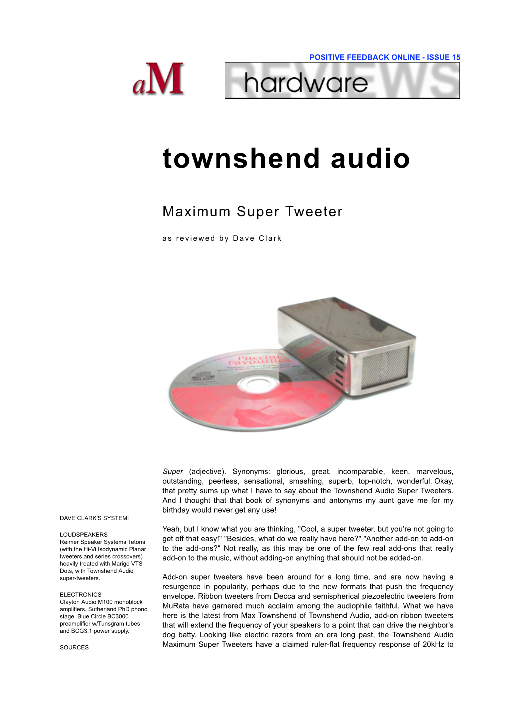 Townshend Audio