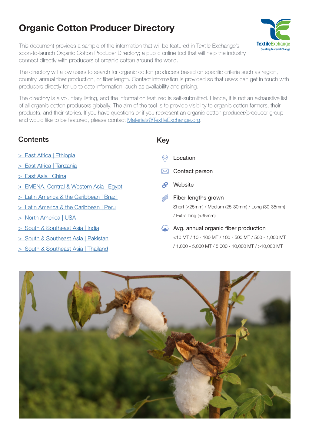 Organic Cotton Producer Directory
