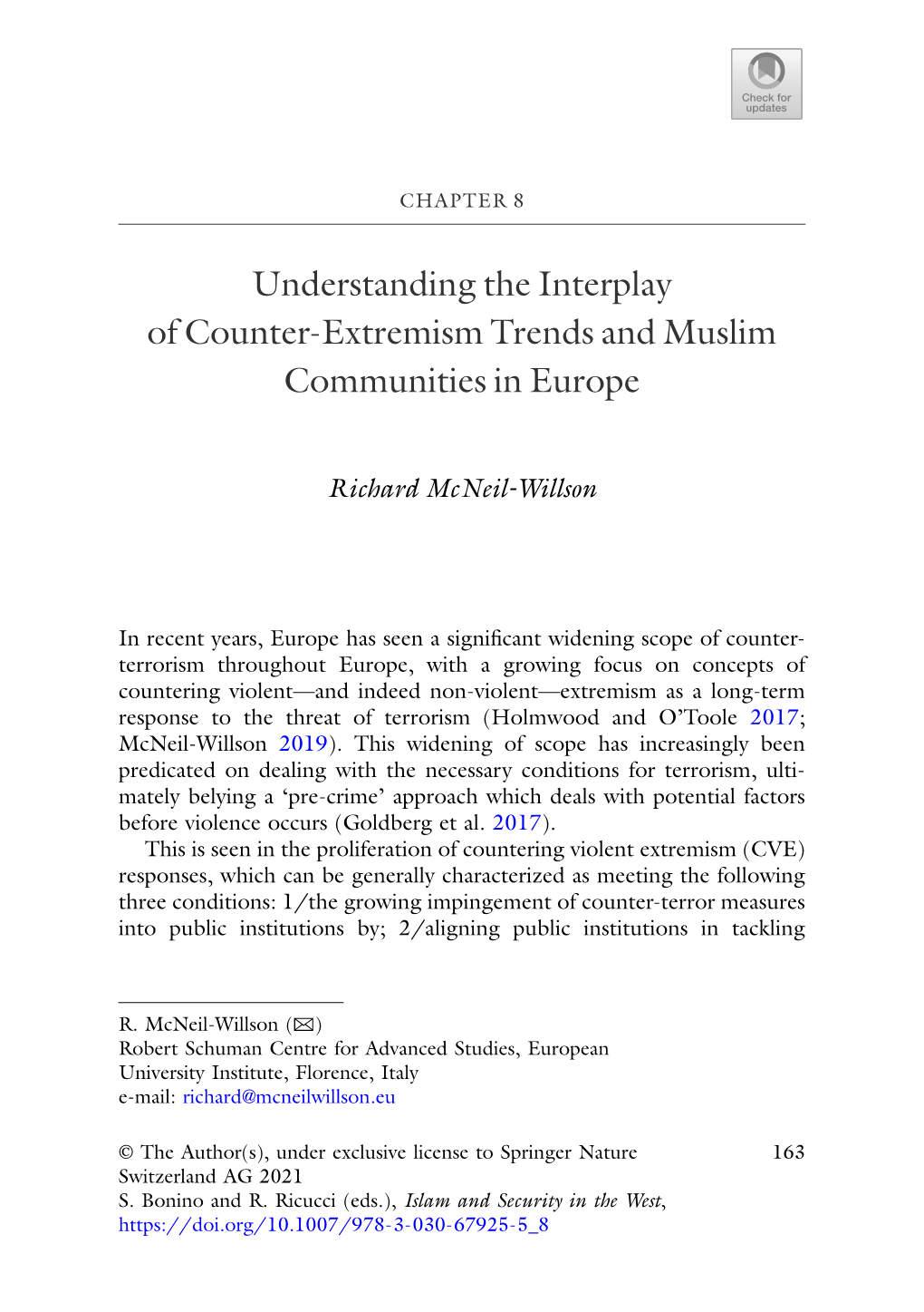 Understanding the Interplay of Counter-Extremism Trends and Muslim Communities in Europe