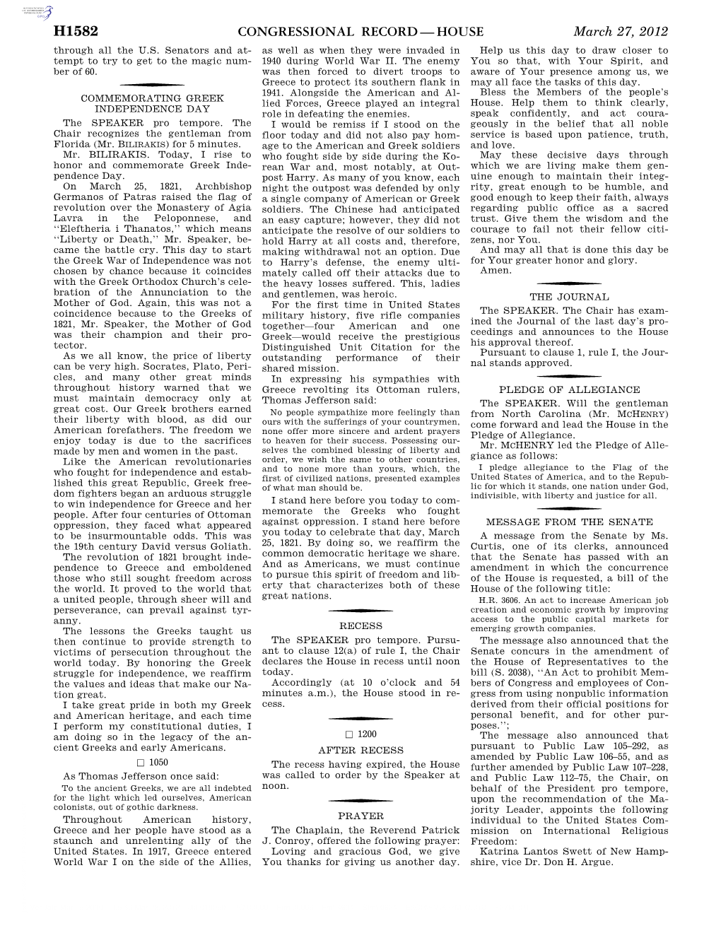 Congressional Record—House H1582