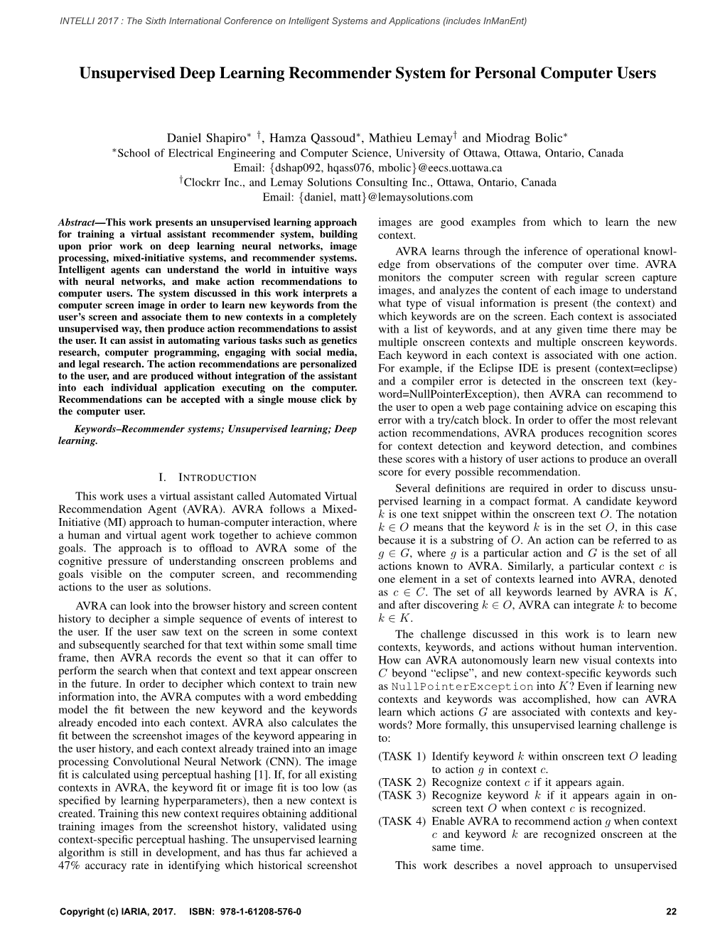 Unsupervised Deep Learning Recommender System for Personal Computer Users