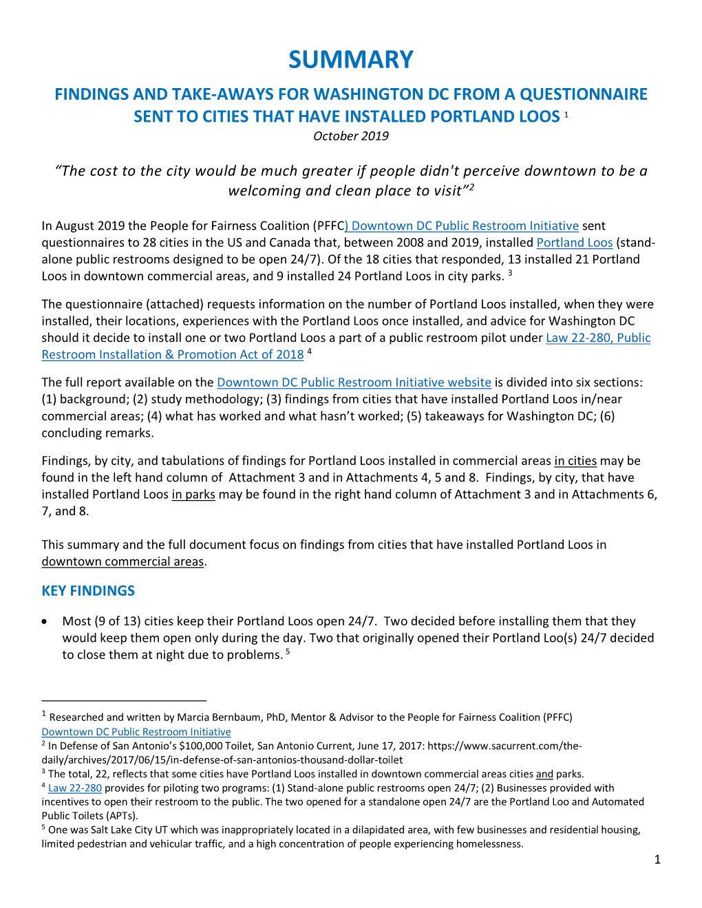 2019 Portland Loo Report – Summary