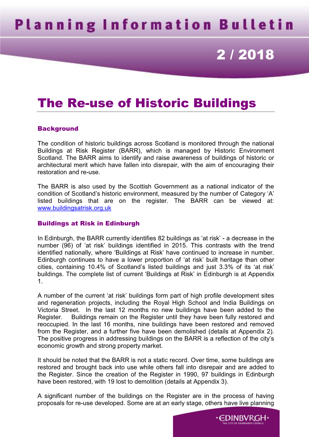 The Re-Use of Historic Buildings