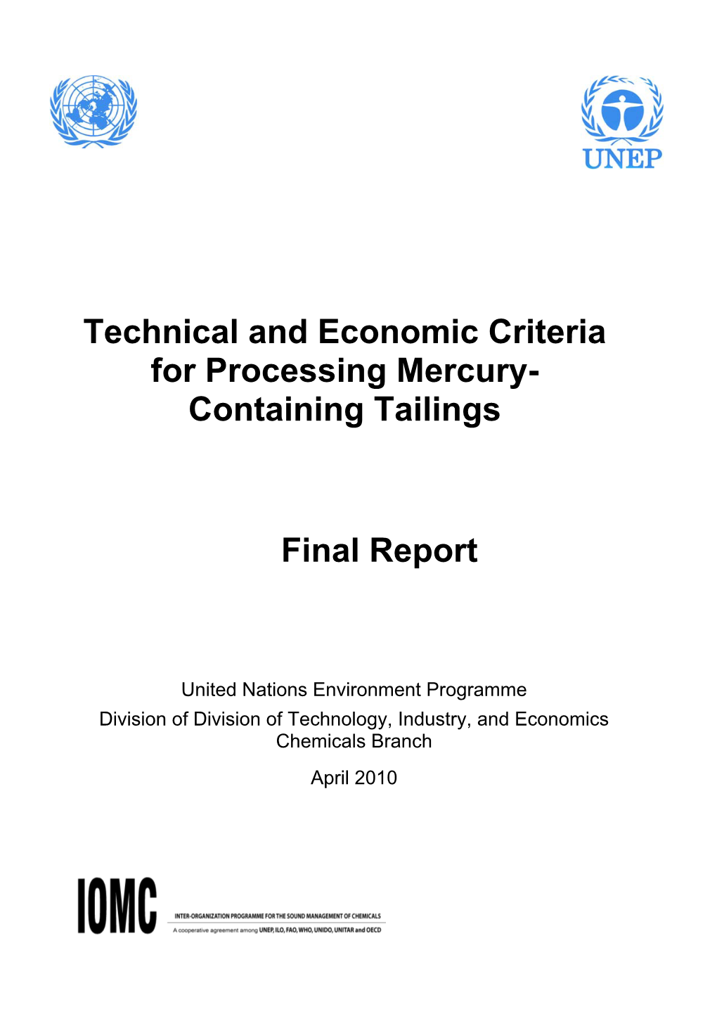 Technologies for the Stabilization of Mercury