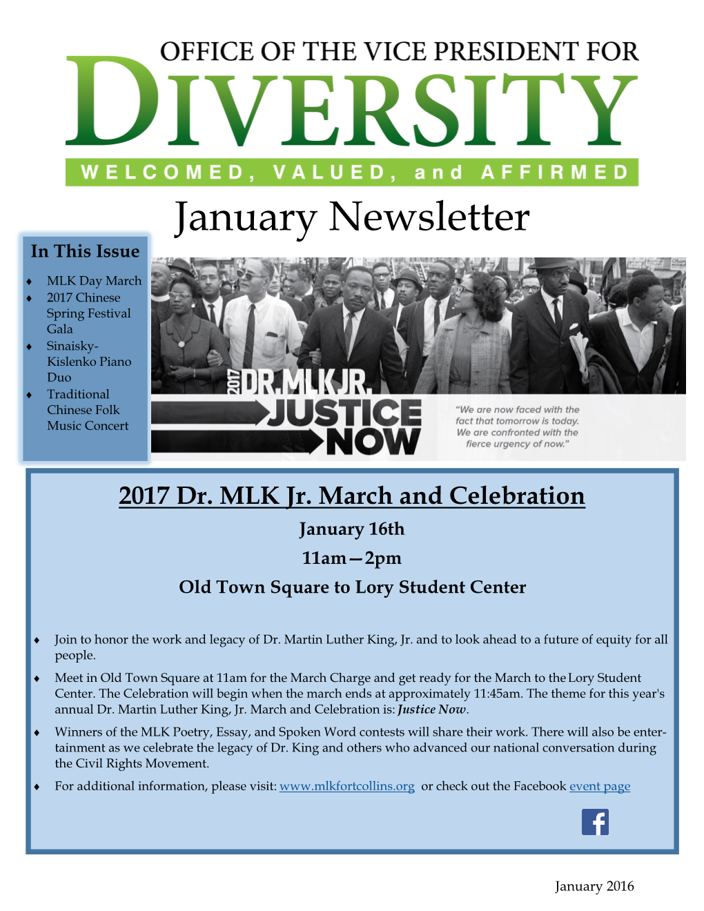 January Newsletter in This Issue