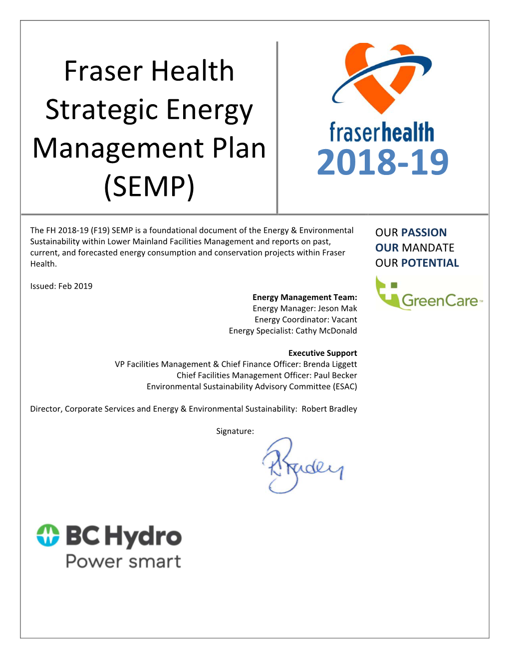 Fraser Health Strategic Energy Management Plan (SEMP)