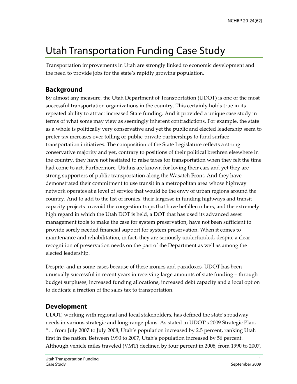 Making the Case: Building Support for Increased Transportation Funding