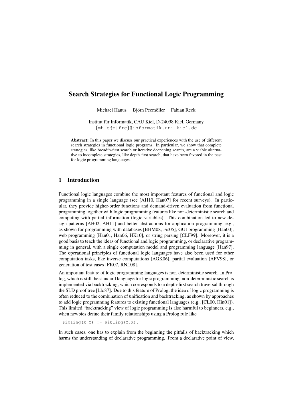 Search Strategies for Functional Logic Programming