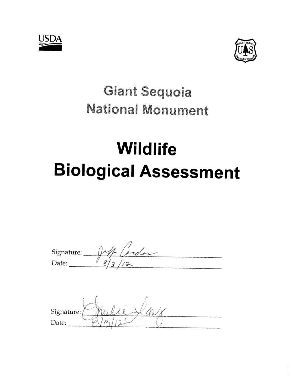 Wildlife Biological Assessment
