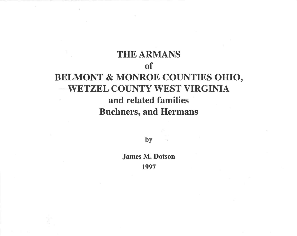 THE ARMANS of BELMONT & MONROE COUNTIES OHIO