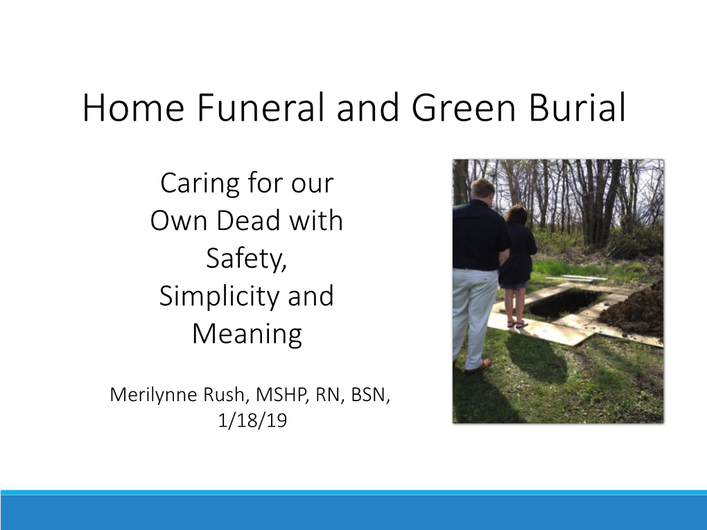 Home Funeral and Green Burial