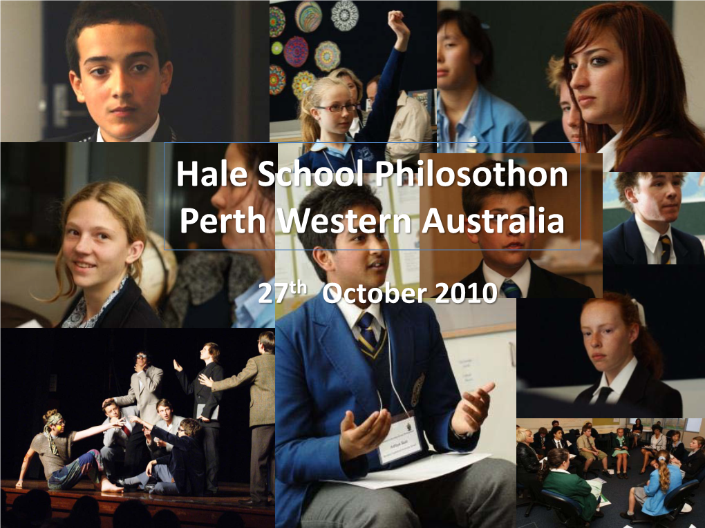 Hale School Philosothon Perth Western Australaia