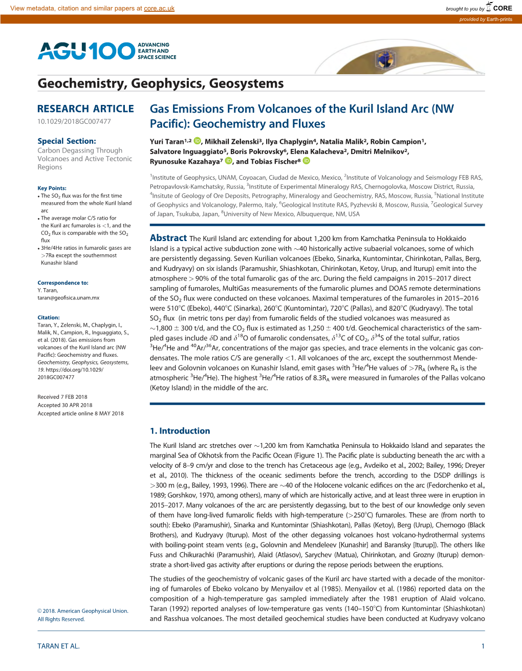 Geochemistry, Geophysics, Geosystems