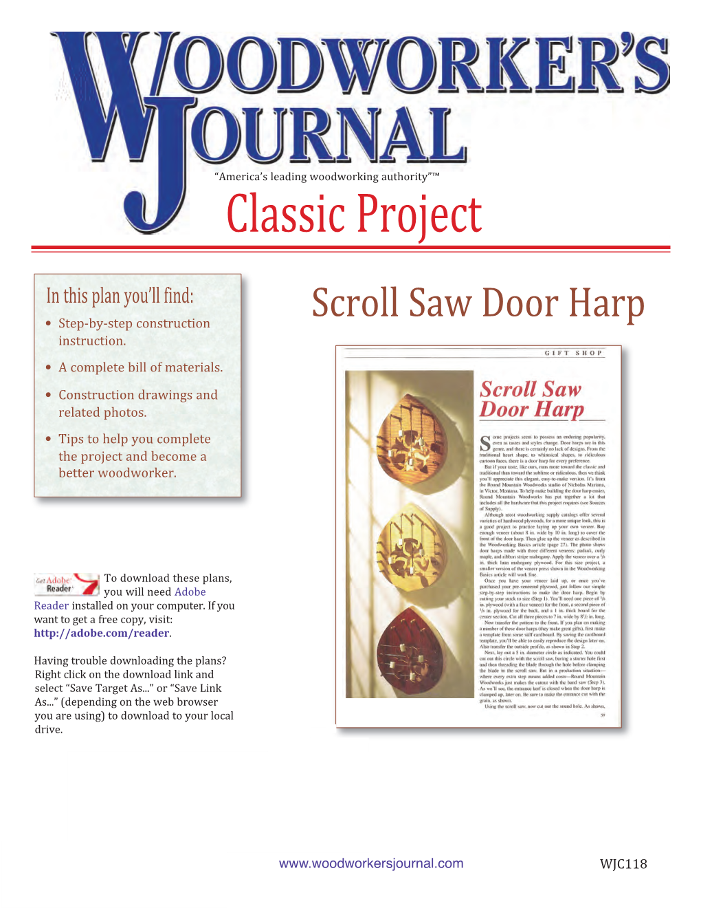 Scroll Saw Door Harp Instruction