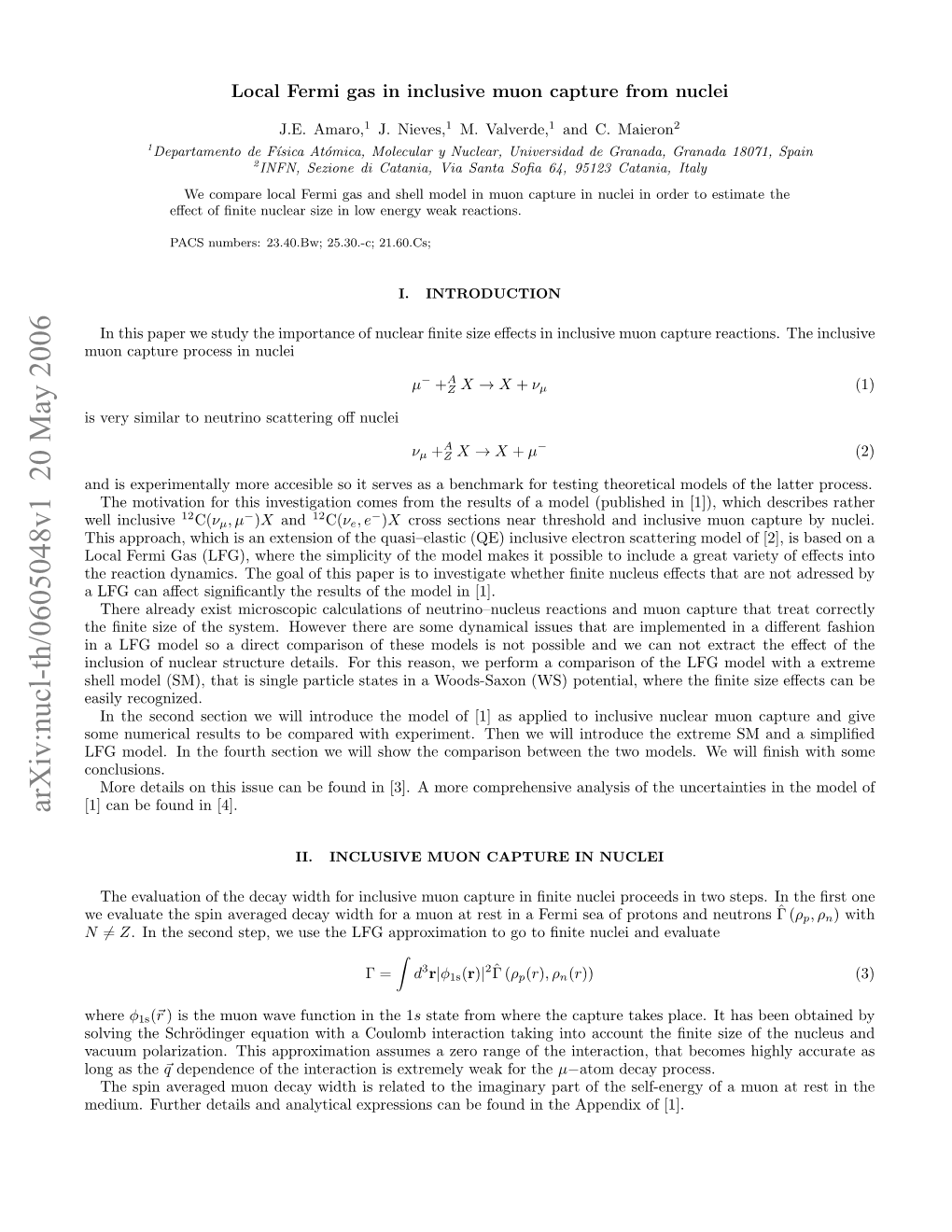 Local Fermi Gas in Inclusive Muon Capture from Nuclei