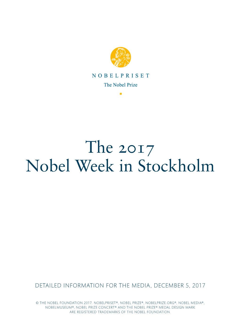 Nobel Week Stockholm 2017