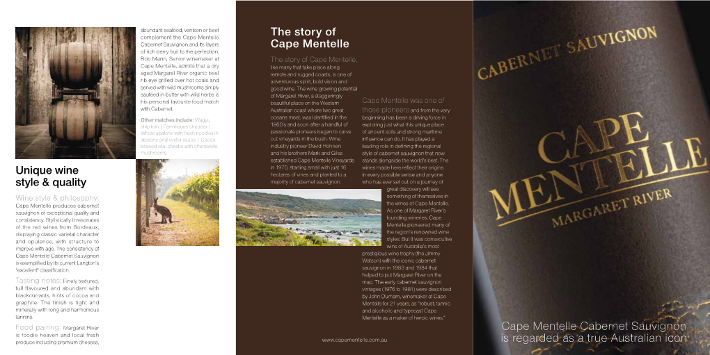 The Story of Cape Mentelle Cape Mentelle Cabernet Sauvignon Is