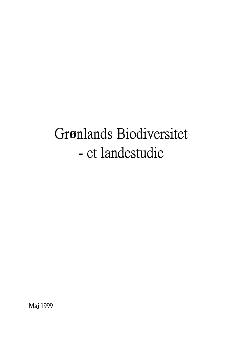 Grønlands Biodiversitet