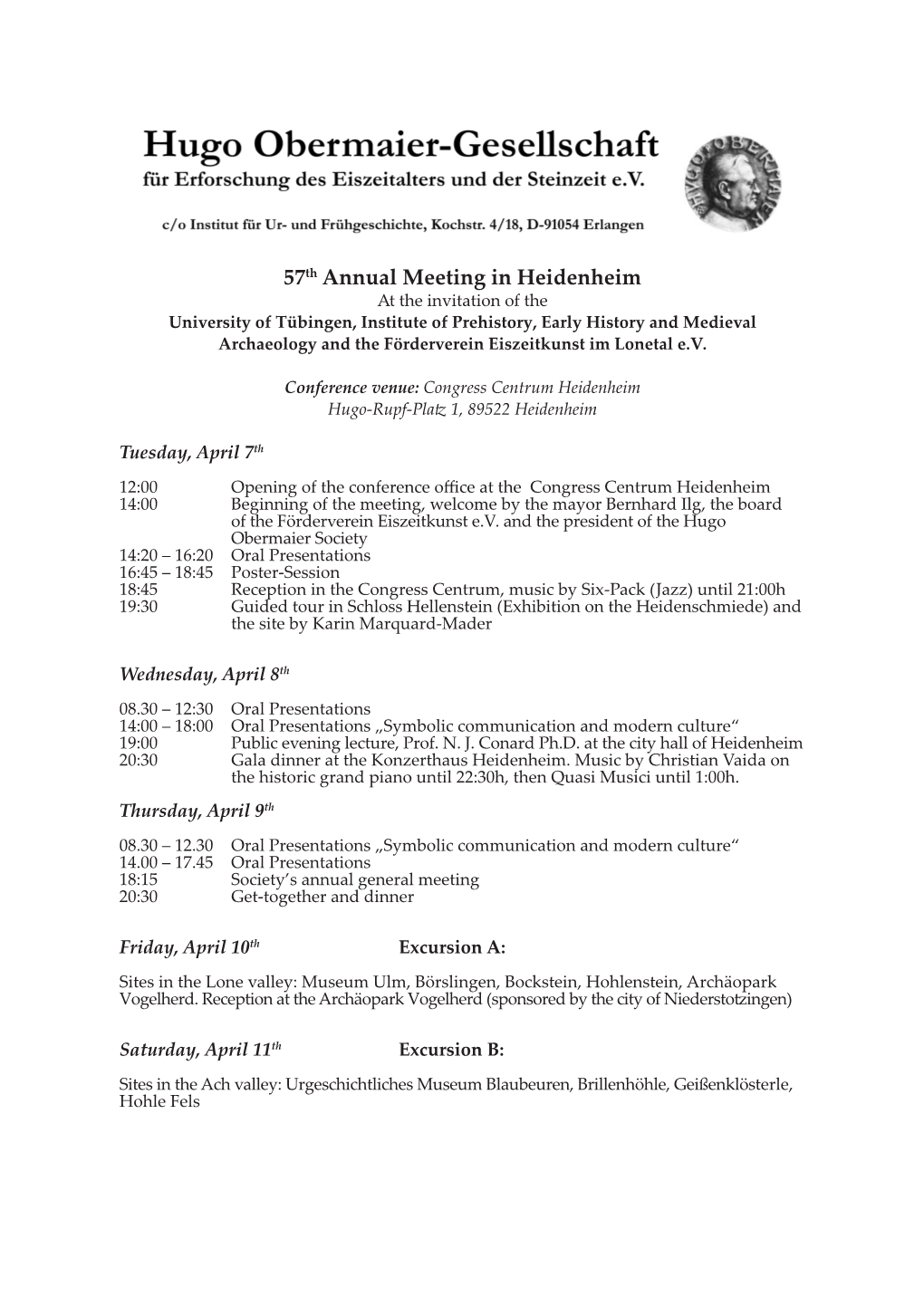 57Th Annual Meeting in Heidenheim