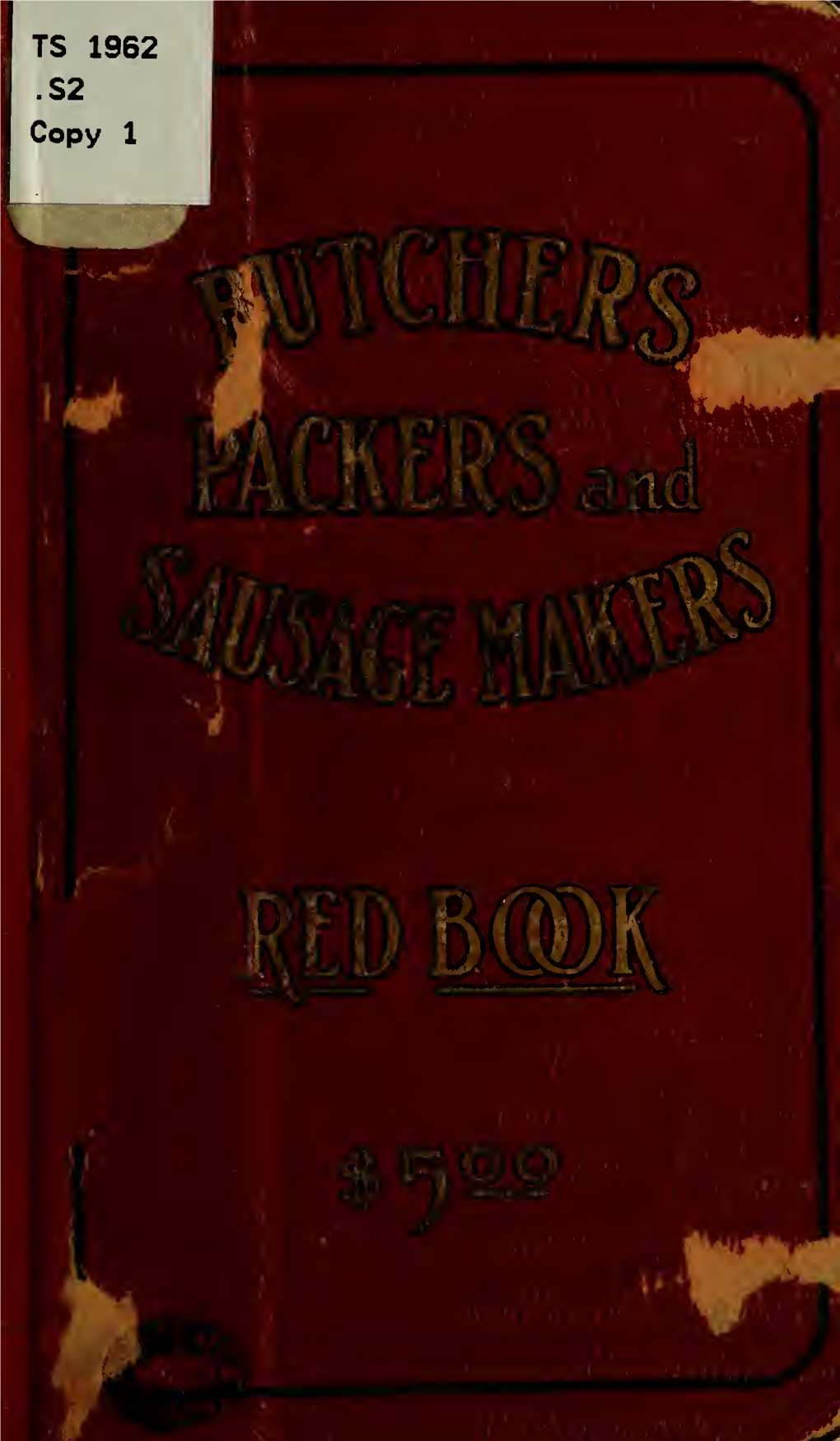 Butchers', Packers' and Sausage Makers' Red Book